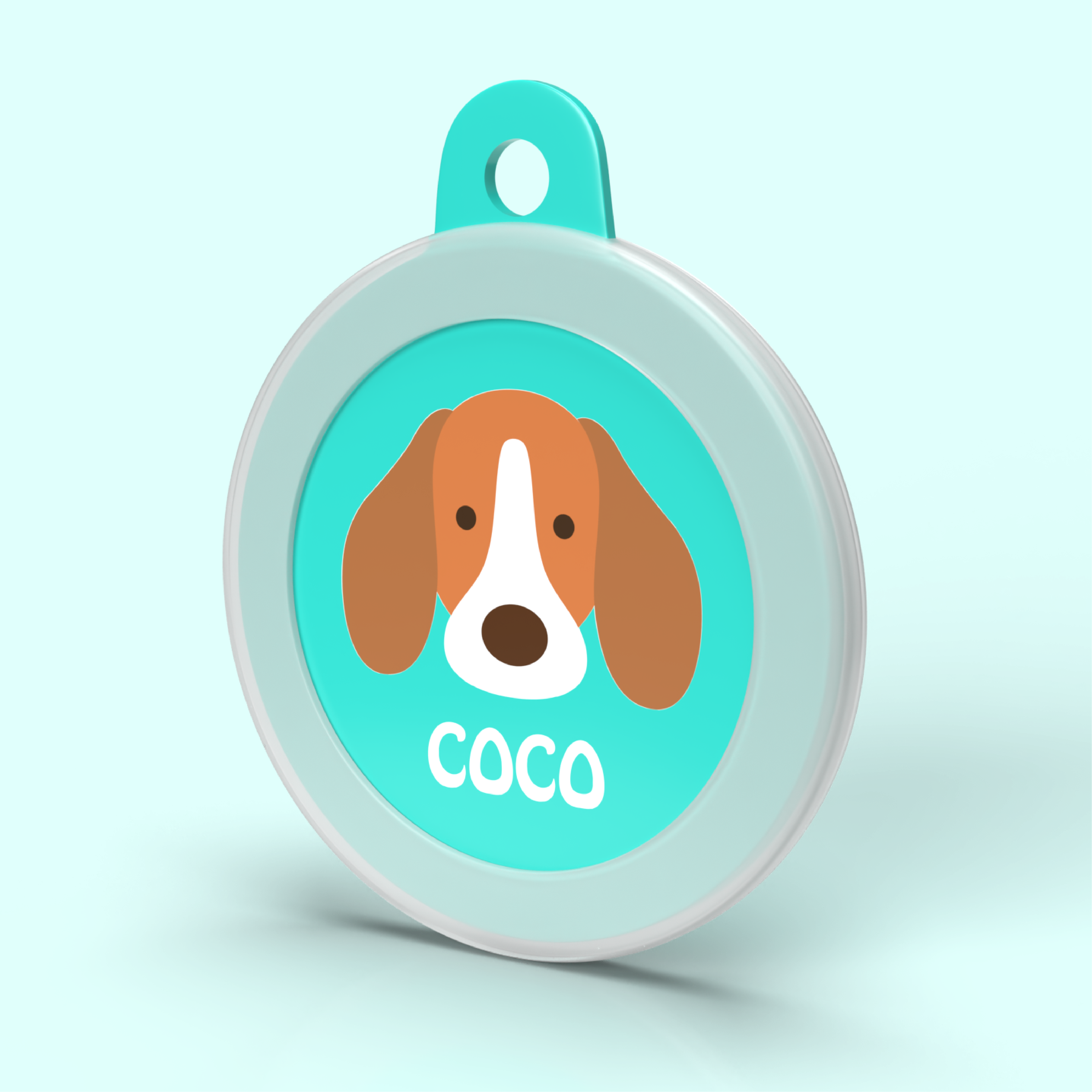 Circle sales dog tag