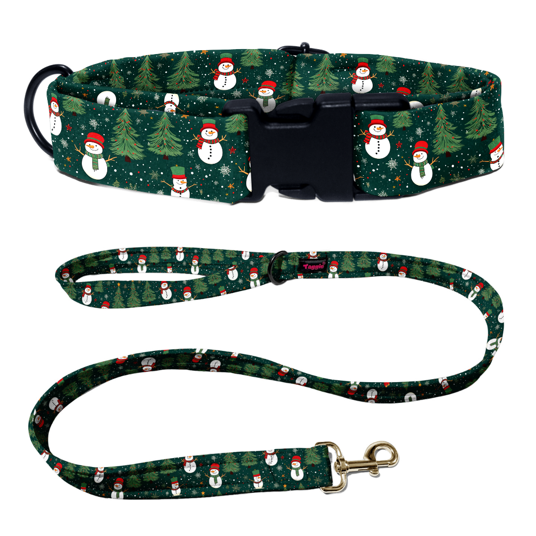 Snowman Snuggle Collar-Leash