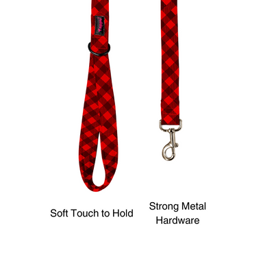Checked Christmas Charm Collar-Leash