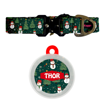 Snowman Snuggle - Collar & Tag