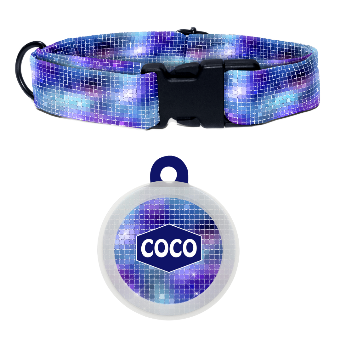 Disco Ball - Collar & Tag