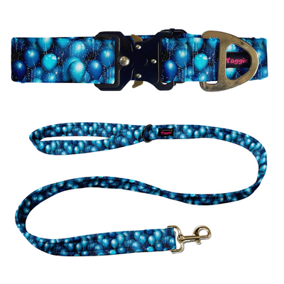 Indigo Balloon Bash Collar -Leash