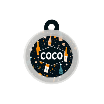 Champagne Pop  - Collar & Tag