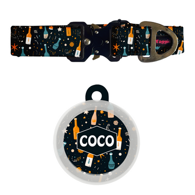 Champagne Pop  - Collar & Tag