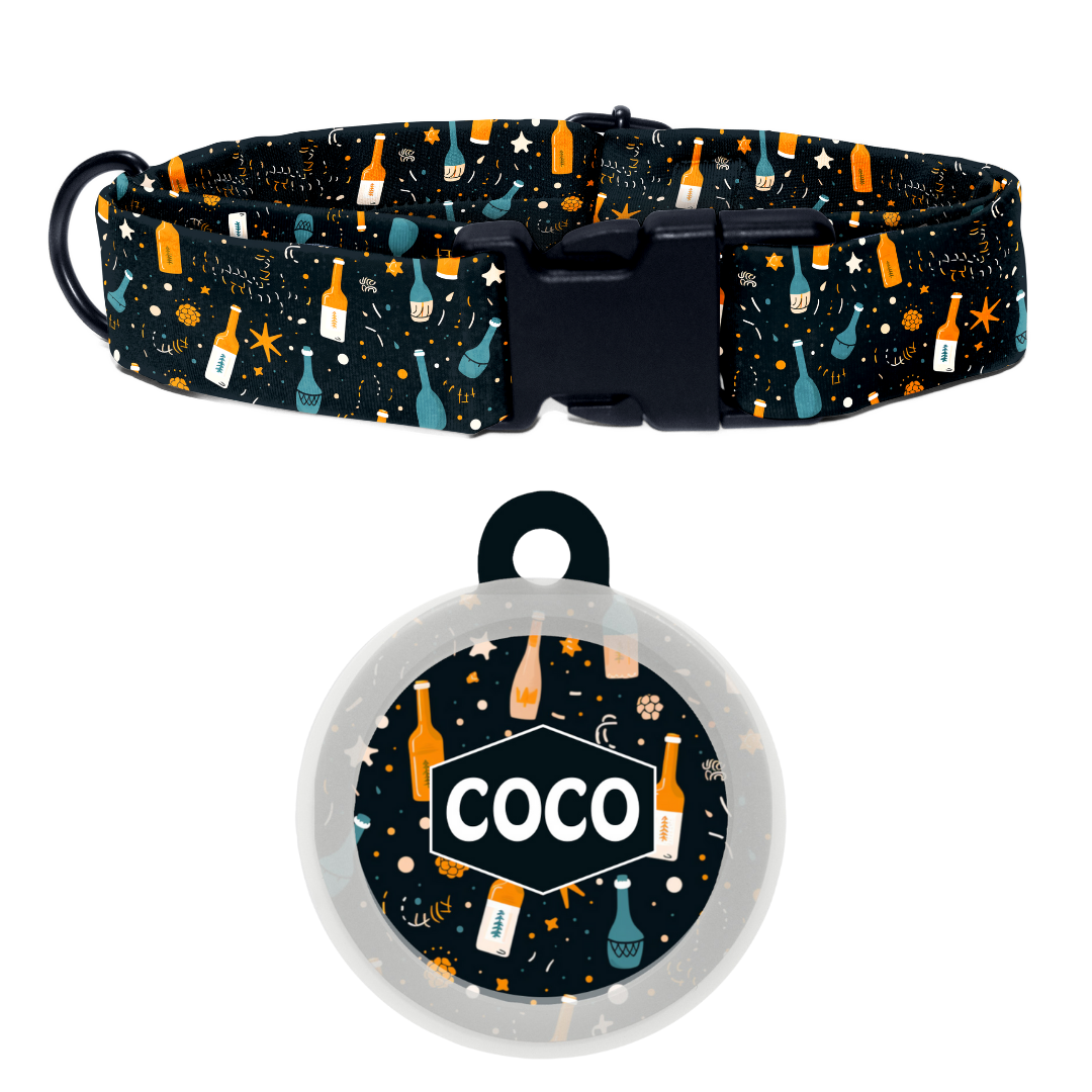 Champagne Pop  - Collar & Tag