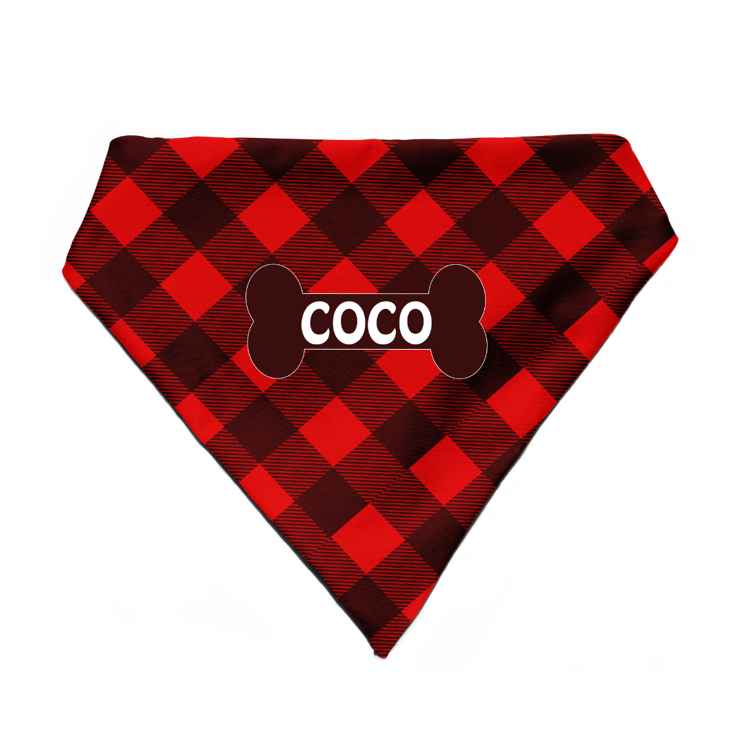 Checked Christmas Charm - Bandana