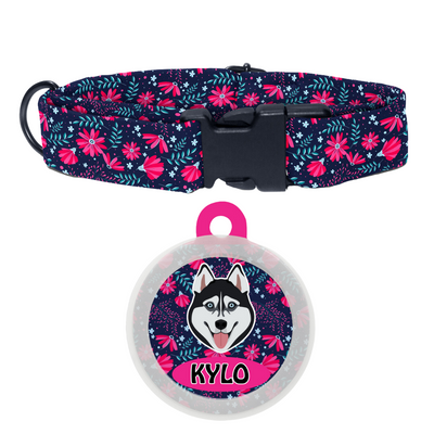 Husky (Black) - Collar & Tag