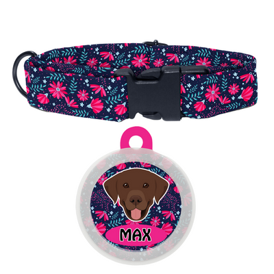 Labrador (Chocolate Brown)  - Collar & Tag
