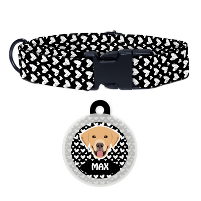 Labrador (White/Brown)  - Collar & Tag