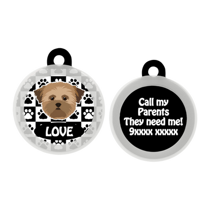 Lhasa Apso [Brown]- Collar & Tag