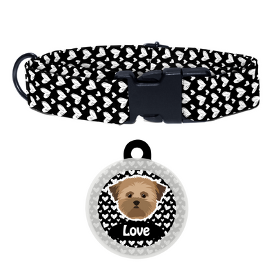 Lhasa Apso [Brown]- Collar & Tag