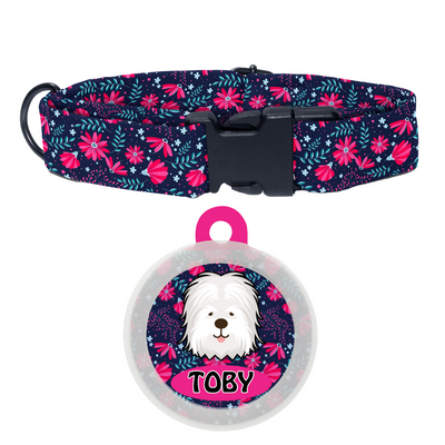 Old English Sheepdog  - Collar & Tag