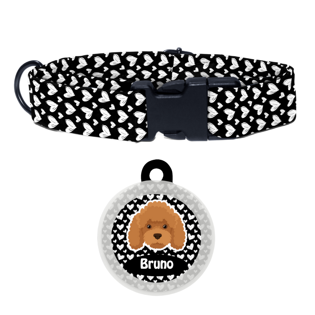 Poodle - Brown - Collar & Tag