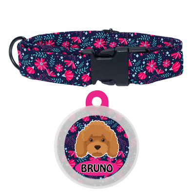 Poodle - Brown - Collar & Tag
