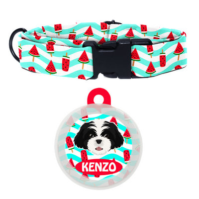 Shih Tzu (Black & White)   - Collar & Tag