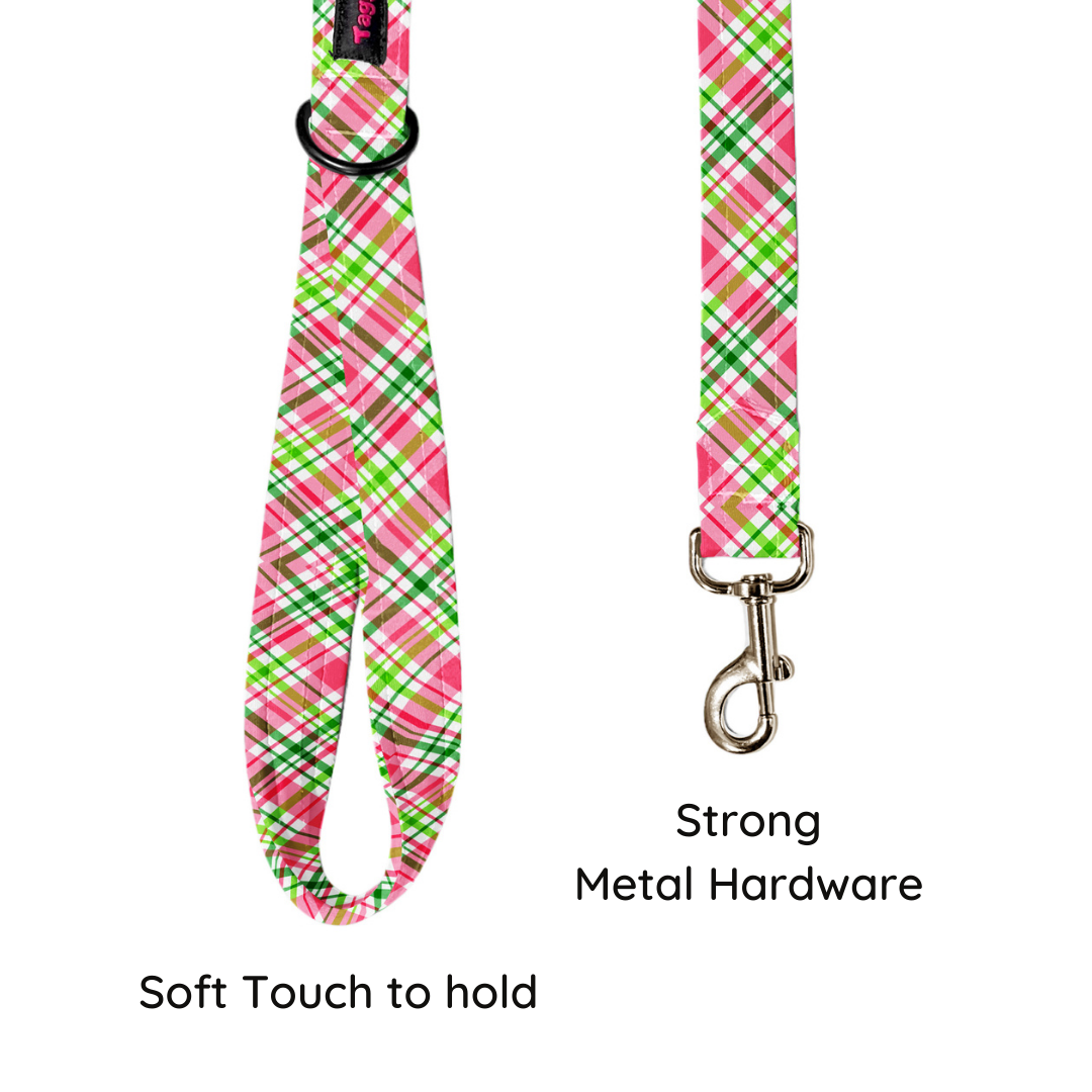 Cherry Checks Collar-Leash