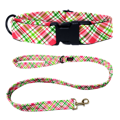 Cherry Checks Collar-Leash