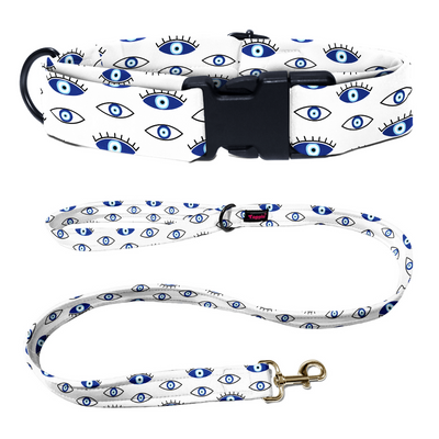 Evil Eye Mystic White Collar-Leash