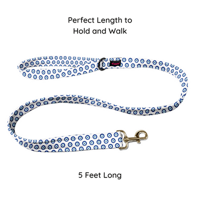 Evil Eye White Collar-Leash