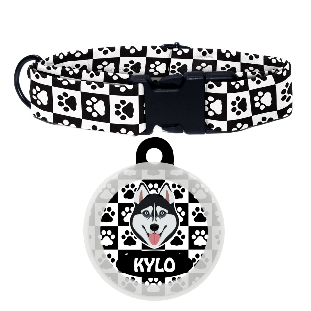 Husky (Black) - Collar & Tag