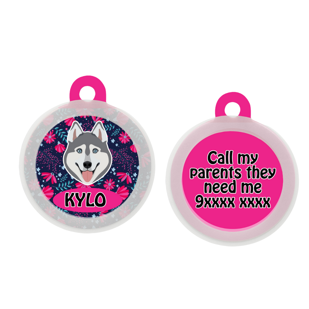 Husky (Grey) - Collar & Tag