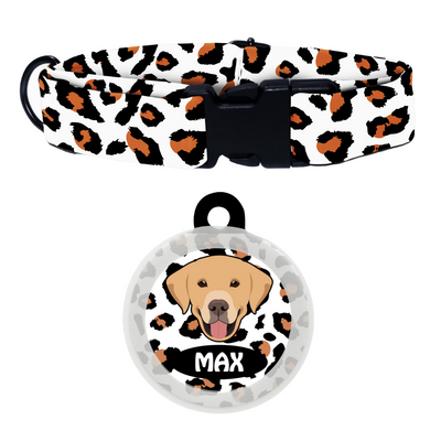 Labrador (White/Brown)  - Collar & Tag