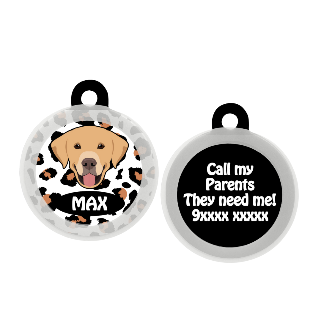 Labrador (White/Brown)  - Collar & Tag