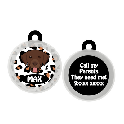 Labrador (Chocolate Brown)  - Collar & Tag