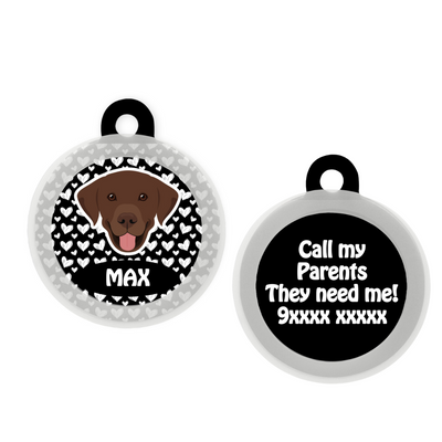 Labrador (Chocolate Brown)  - Collar & Tag