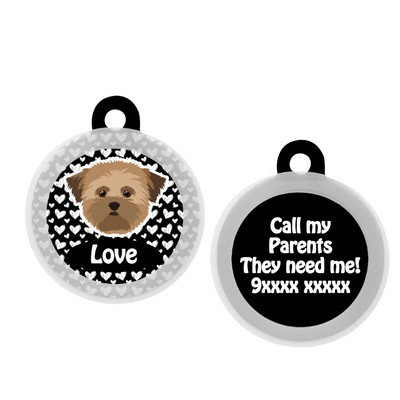 Lhasa Apso [Brown]- Collar & Tag