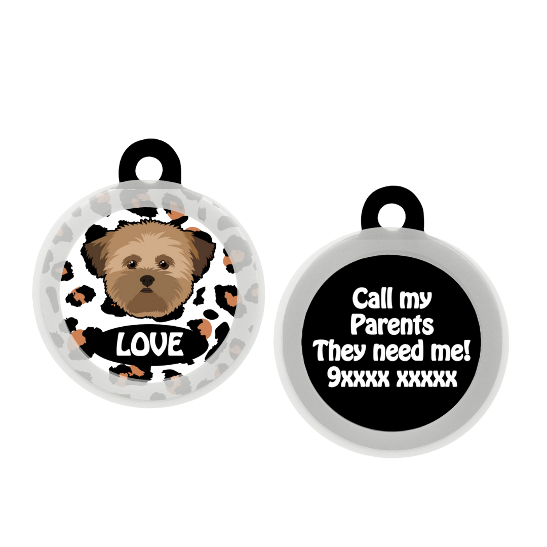 Lhasa Apso [Brown]- Collar & Tag