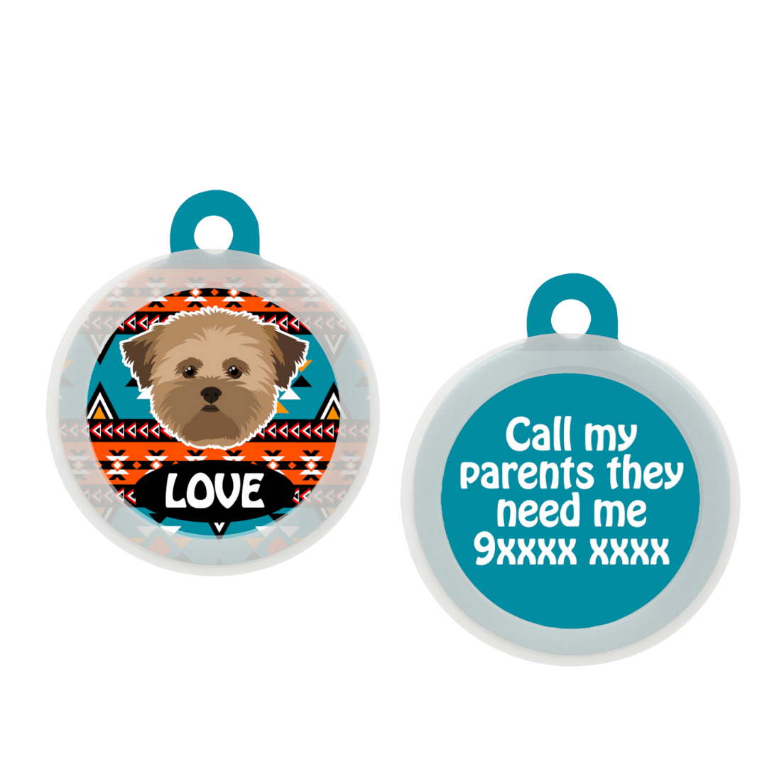 Lhasa Apso [Brown]- Collar & Tag