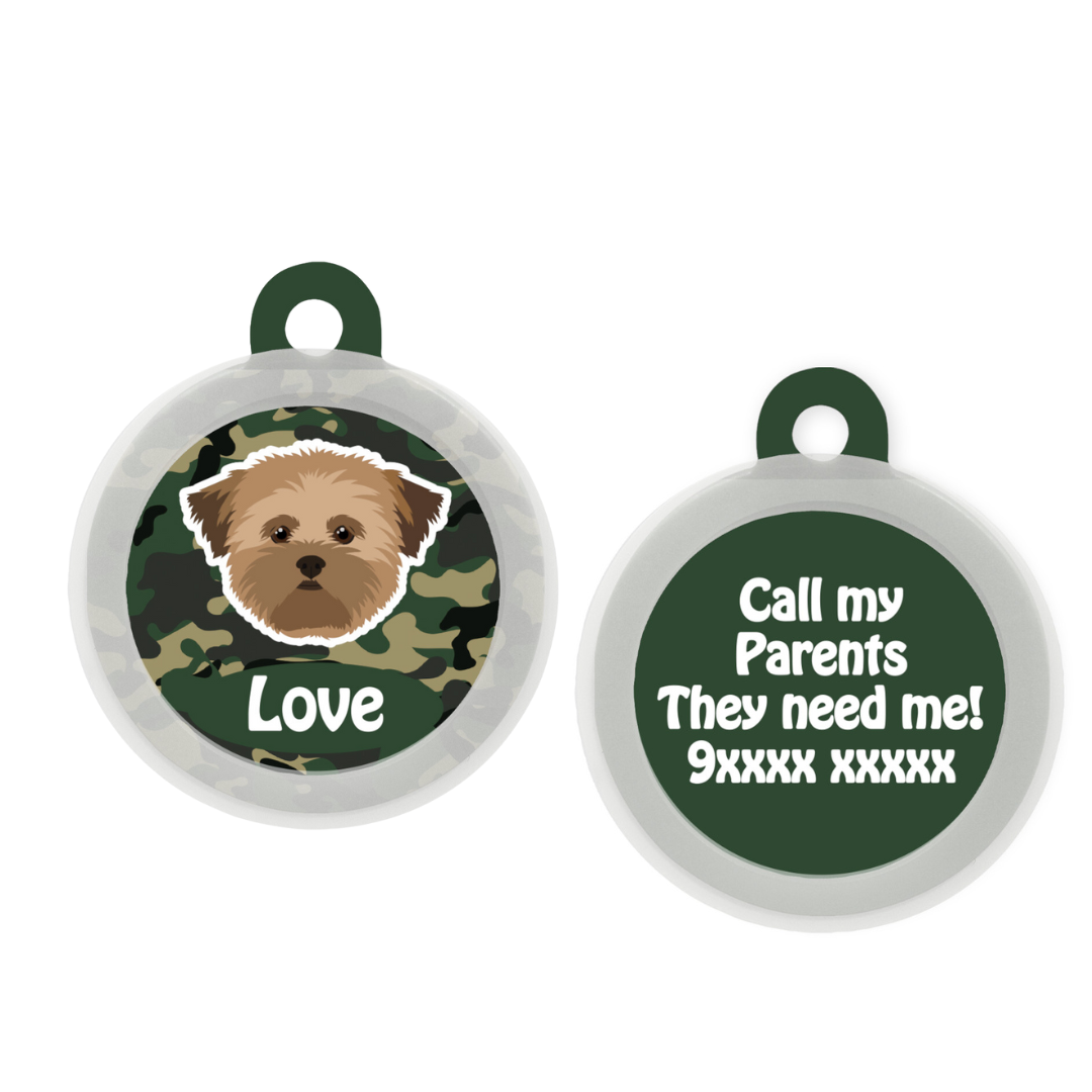 Lhasa Apso [Brown]- Collar & Tag