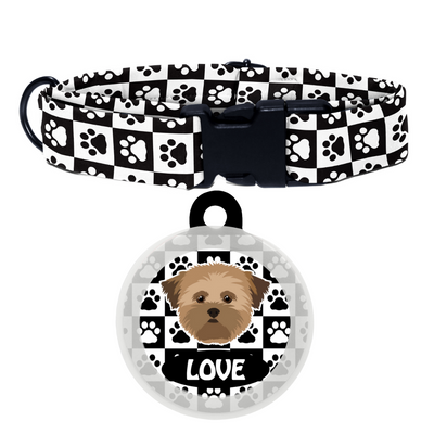 Lhasa Apso [Brown]- Collar & Tag