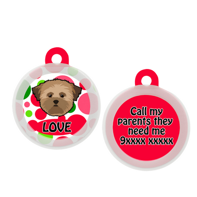 Lhasa Apso [Brown]- Collar & Tag