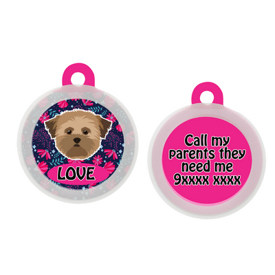 Lhasa Apso [Brown]- Collar & Tag