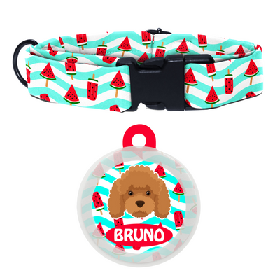 Poodle - Brown - Collar & Tag