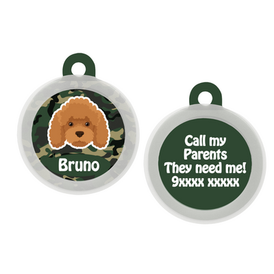 Poodle - Brown - Collar & Tag