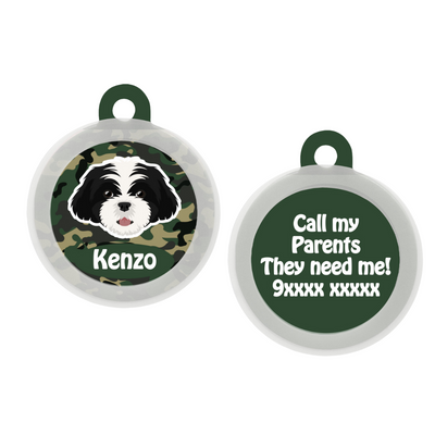 Shih Tzu (Black & White)   - Collar & Tag