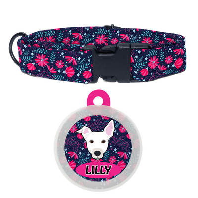 indie white (ears half) - Collar & Tag