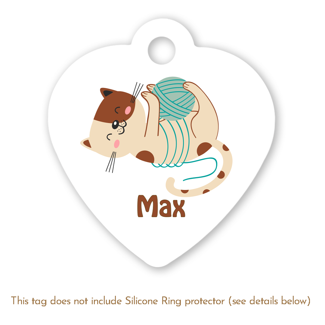 Cat with thread ball (H)