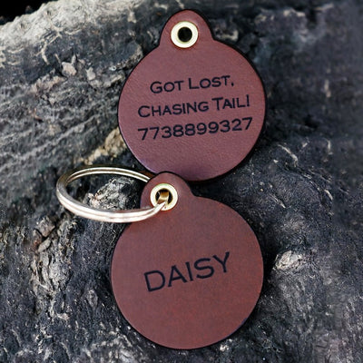 Leather PetID Tag